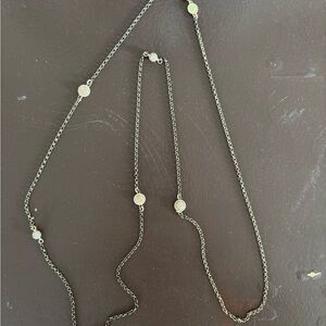 Discontinued Hillberg & Berk Gold Halo Layering Necklace